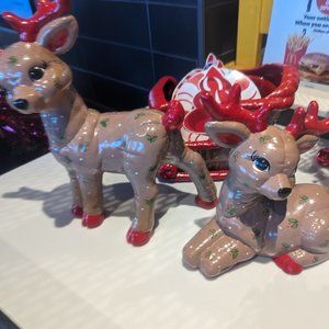 Beautiful Christmas reindeer and sleigh